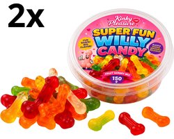 Kinky Pleasure Super Fun Penis Gummy's Snoepjes 150 gram - Zachte Gom met Fruitsmaken 2 Stuks