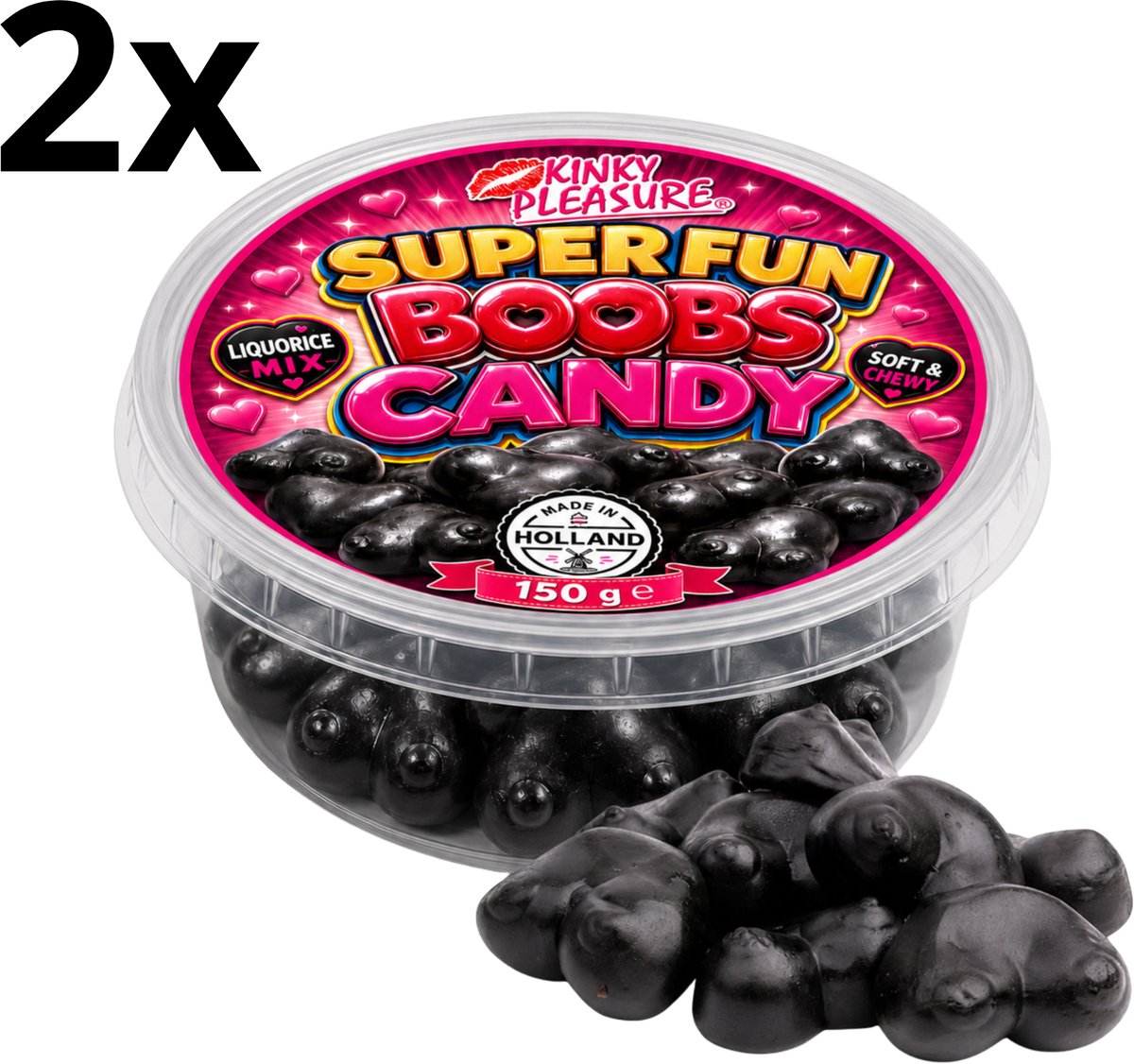 Kinky Pleasure Drop Tieten - super fun borsten dropjes - 150 gram