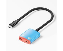 Ar-Briladapter – Poortsplitter – USB Splitter – USB-C-Stekker Naar Dubbele USB-C-Poort Splitter – USB Hub – Universeel – Geschikt Voor Ar-Brillen, Steam Deck, Rog Ally, Switch, Telefoon, Tablet, Laptop
