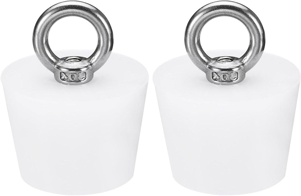 Rubberen Stop - Afsluitdop Kegel - Afvoer Afsluiten - Met Afdichtring - 32-41 mm - Wit