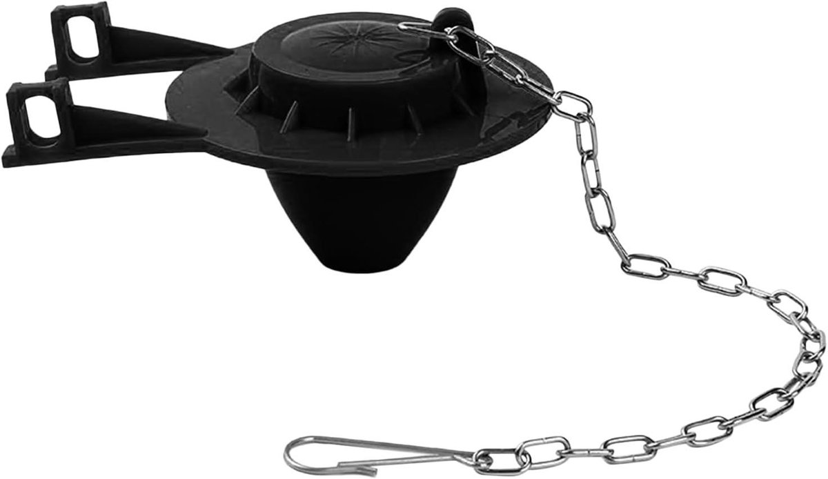 Toiletklep Vervangstuk - Afsluitklep Reservoir - Water Besparen - Betrouwbare Afdichting - 77x105 cm - Zwart