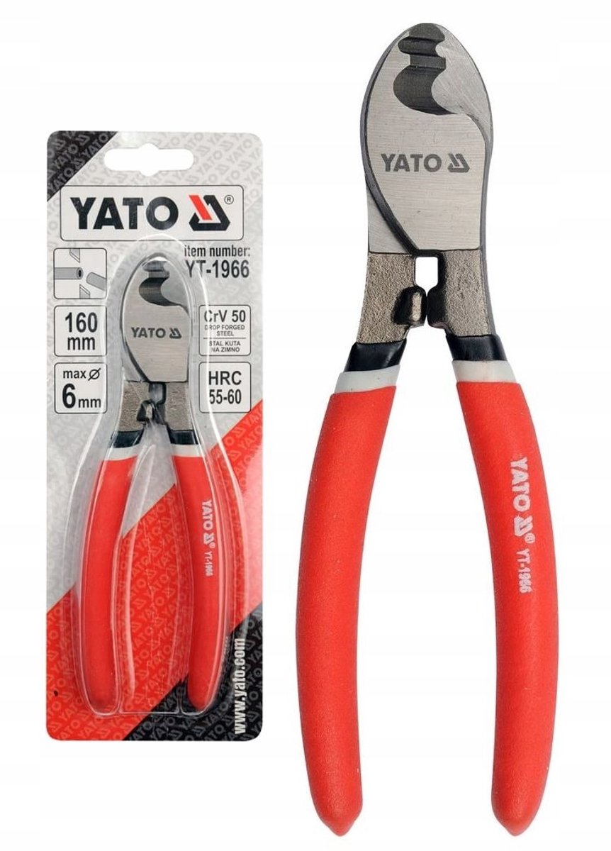 Yato Kabelknipper 165mm - 6mm Doorsnede - Professioneel Gereedschap