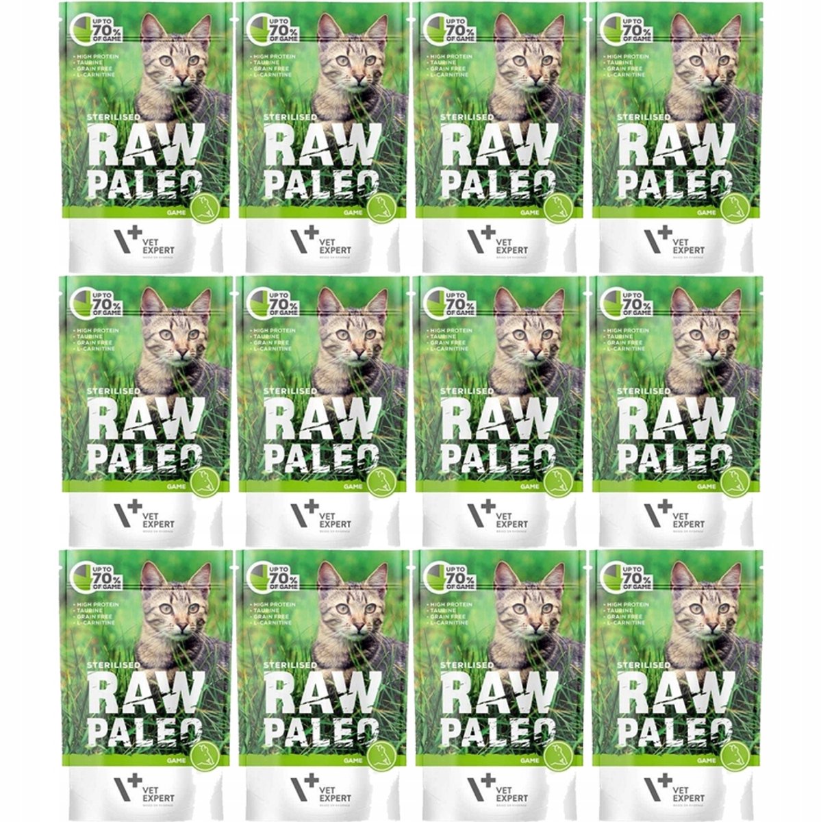 VETEXPERT VetExpert Raw Paleo - Natvoer voor Gesteriliseerde Katten - Dzik - 12x100g