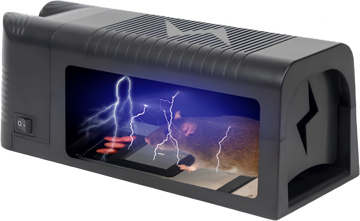 Caryota Elektrische Muizenval - Muizenverjager - Rattenval - Herbruikbaar - Muizenval Voor Binnen - Draadloos & Oplaadbaar - Ongedierte bestrijding