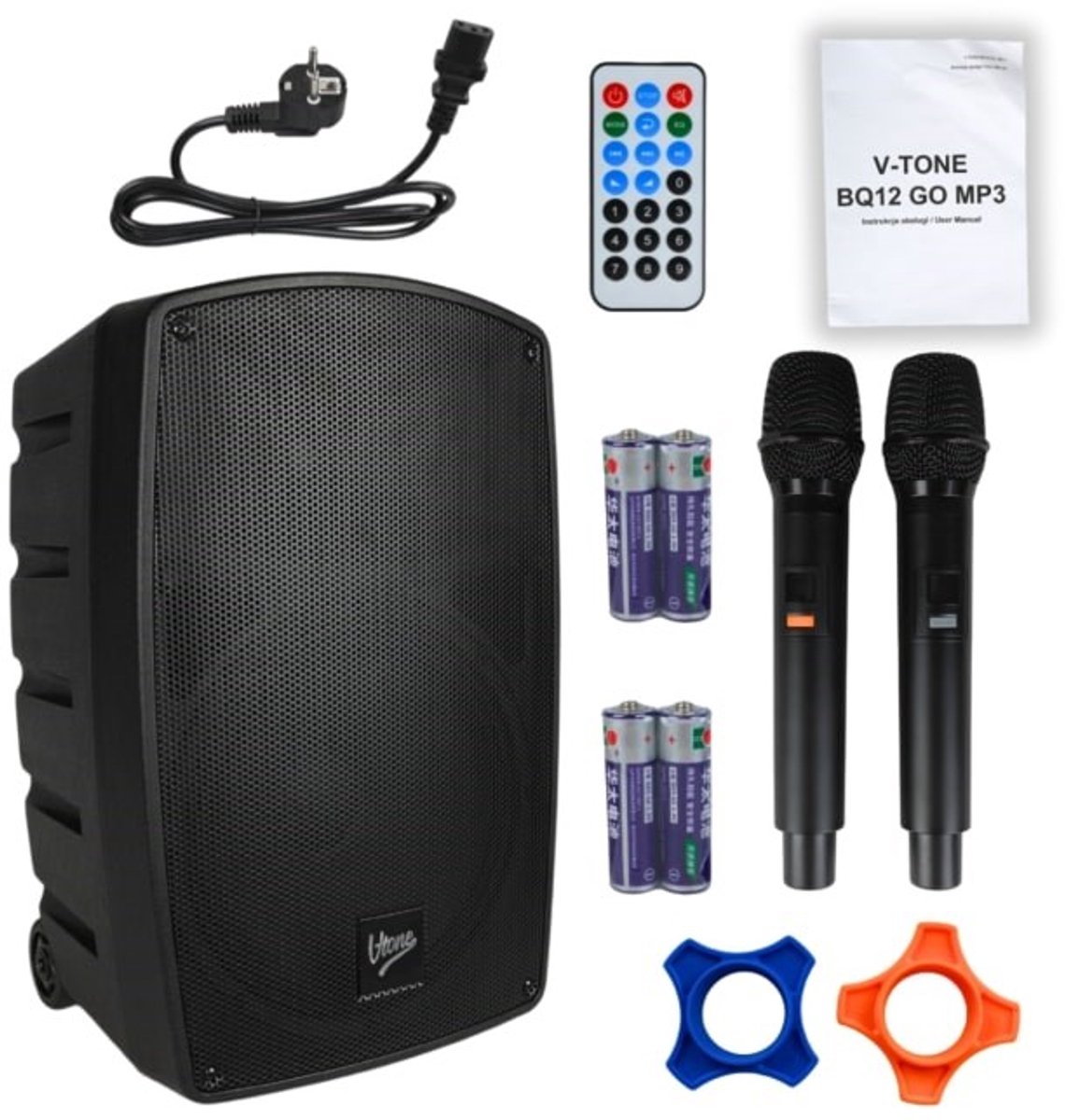 V-TONE BQ12 GO - Actieve luidspreker - Accu-aangedreven - Bluetooth 5.1 - MP3-ondersteuning