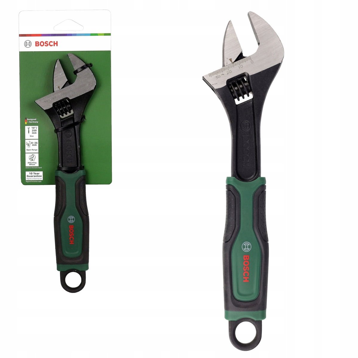 Verstelbare Moersleutel Bosch 250mm, Bekbreedte 0-36mm