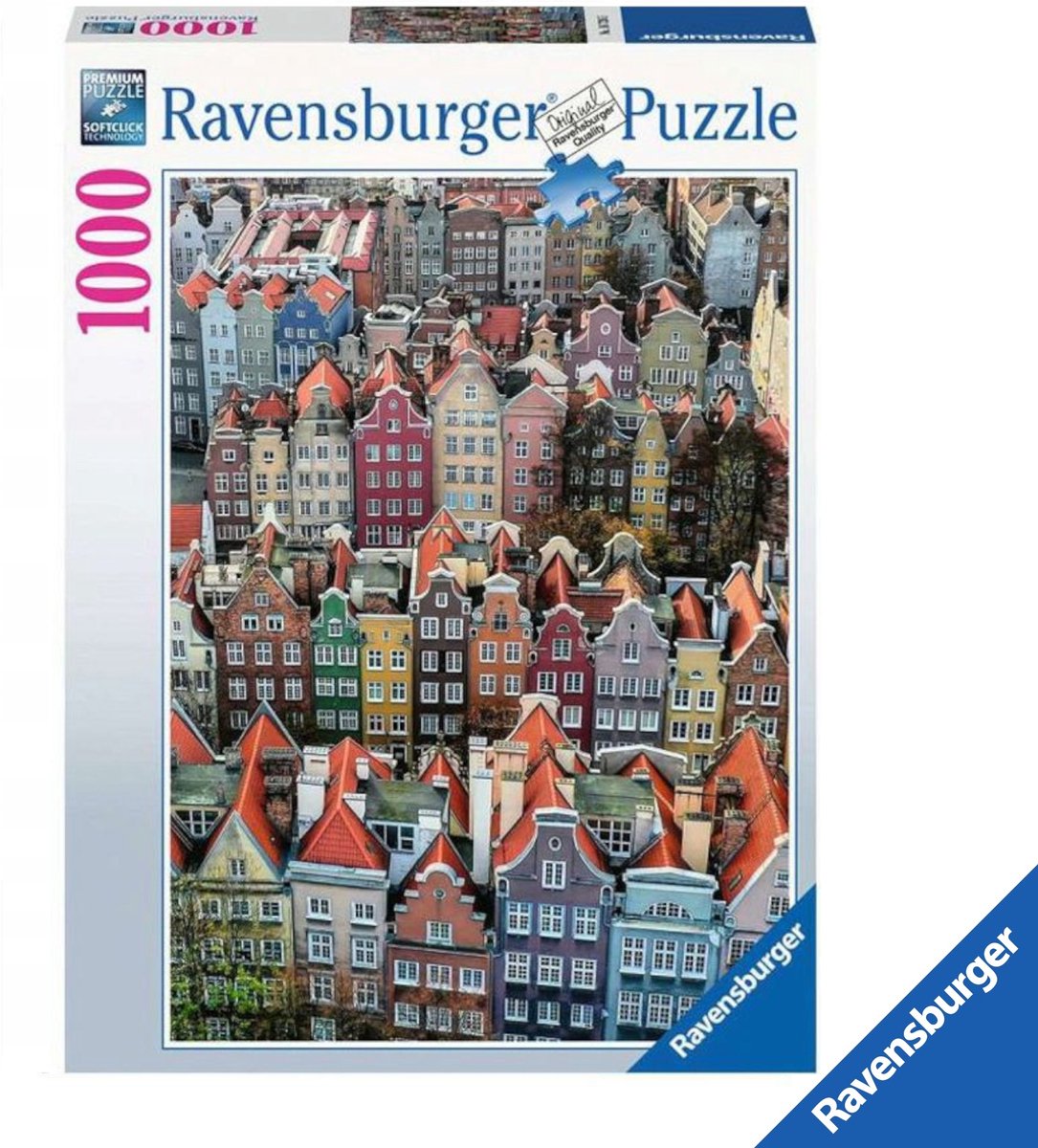 Ravensburger Premium Puzzel 1000 Stukken - Gdańsk Stadsgezicht