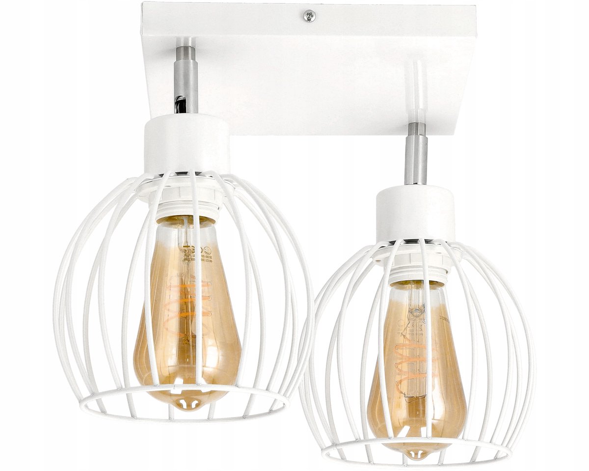 Witte Plafondlamp 2xE27 Hanglamp Decoratieve Kroonluchter voor Keuken