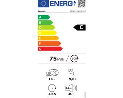 Exquisit EGSP2214-E-031C - Vaatwasser - 14 couverts - Bestekmand - Energielabel C - Auto-open - Startuitstel