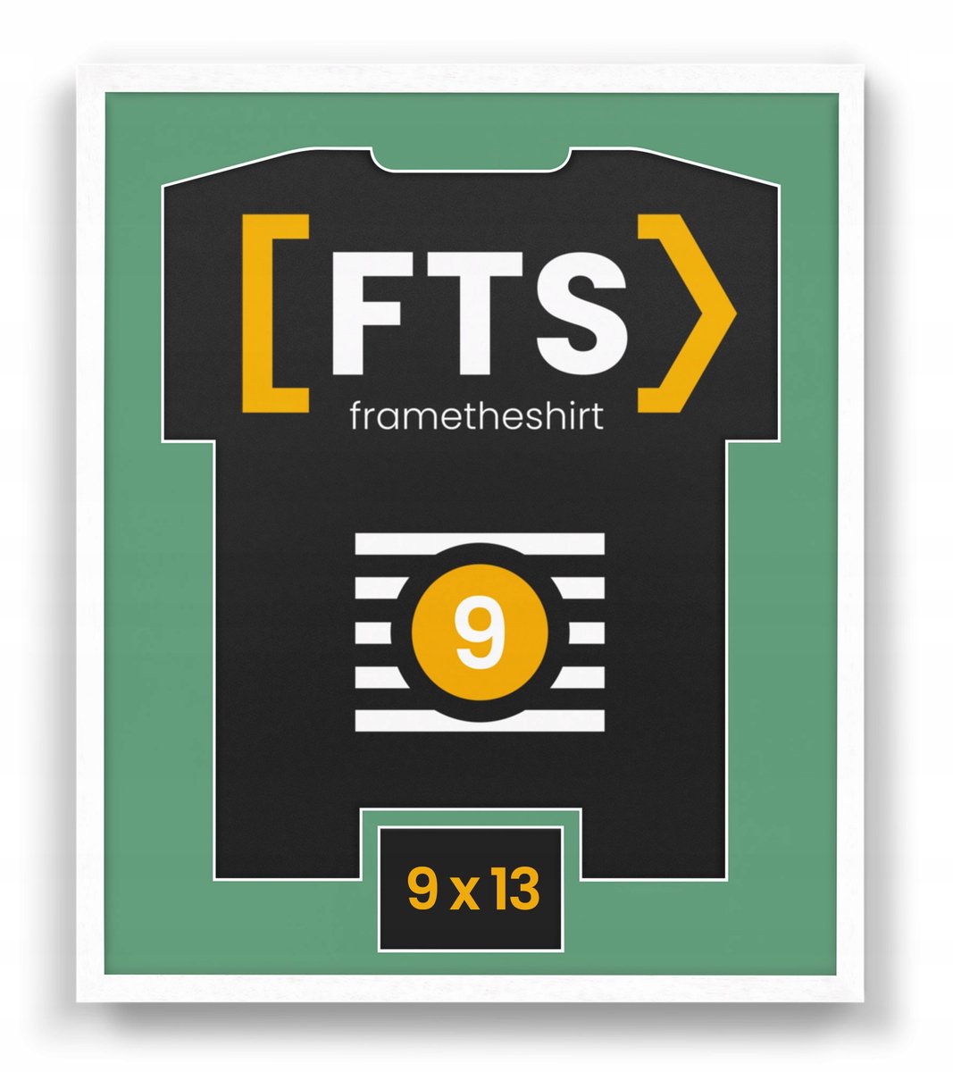 Sportshirt fotolijst met raam voor evenementenfoto - Wit/Lichtgroen