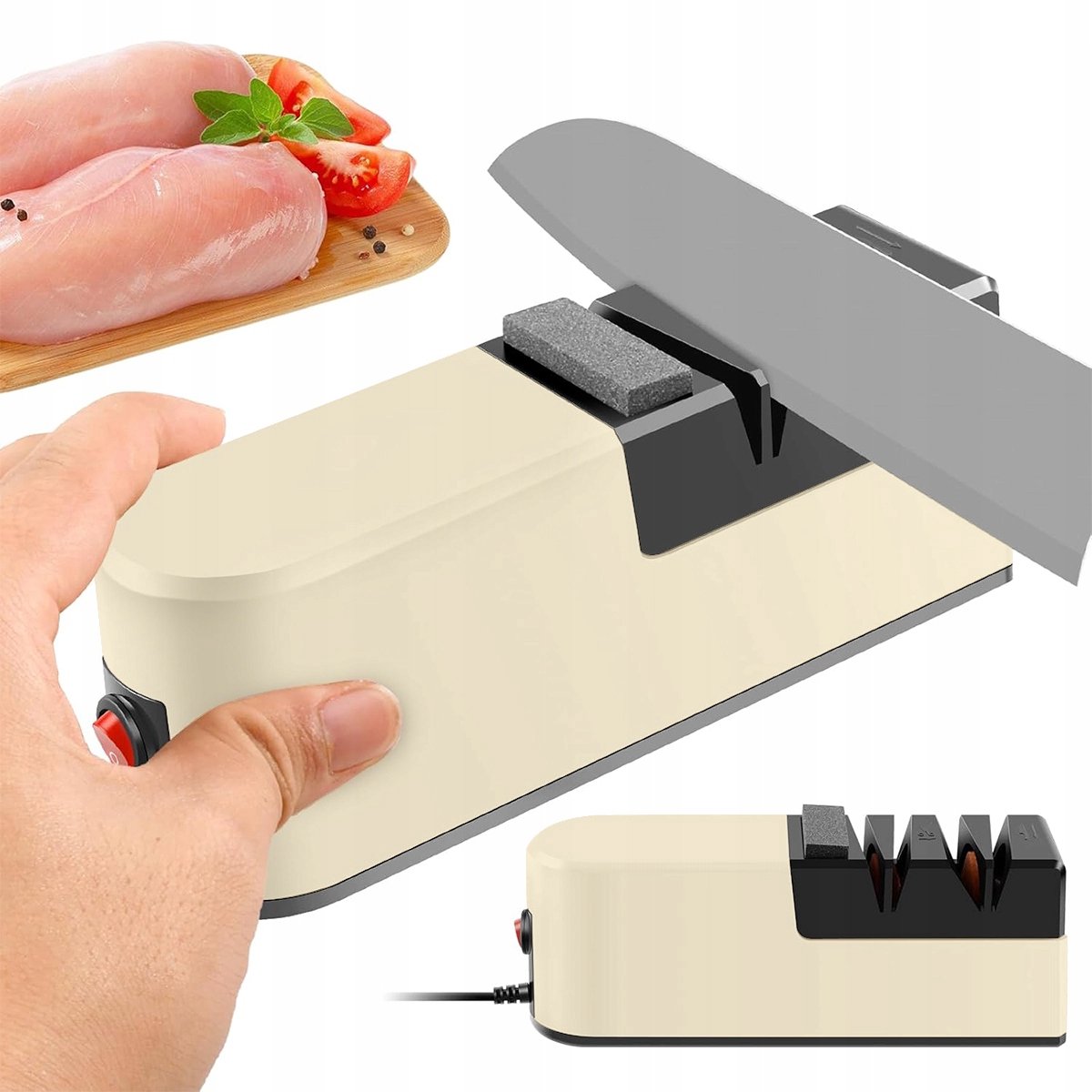 Professionele elektrische messenslijper 5-in-1 met USB-voeding