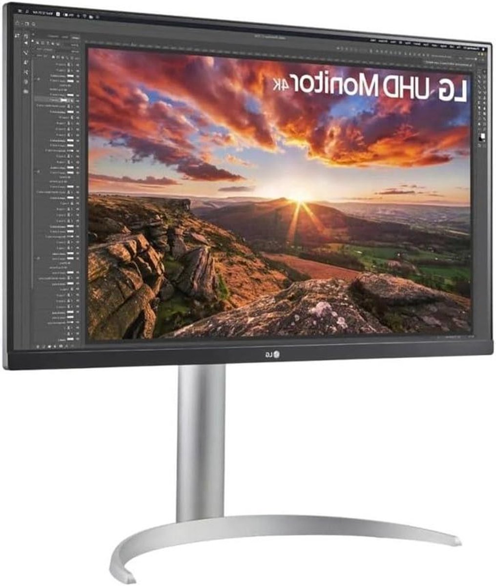 4K IPS Monitor - Scherm Beeldscherm - Werk Entertainment - Frameloos Slim Design - 27 Inch - Wit