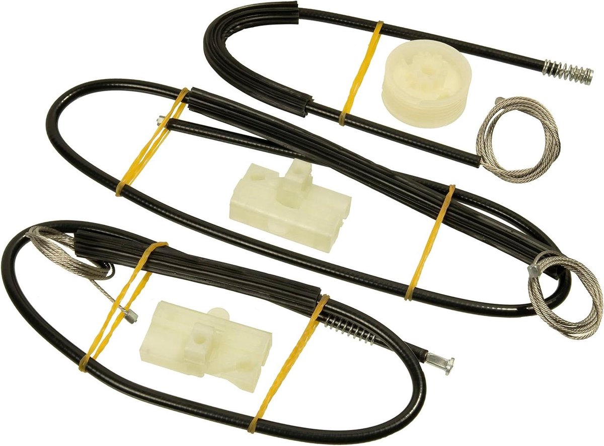 Raamlifter Reparatiekit - Kabel Set - Auto Onderhoud - Linker Voorzijde - 1 Stuk - Zwart