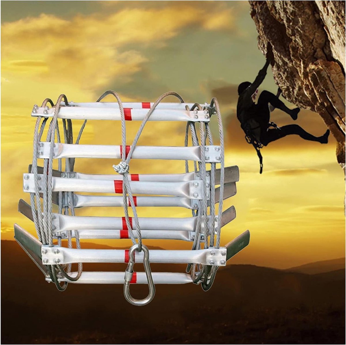 Veiligheid Touw Ladder - Noodladder Ontsnapping - Veilig Evacueren - Stevig Aluminium Ontwerp - 7 Meter - Niet gespecificeerd
