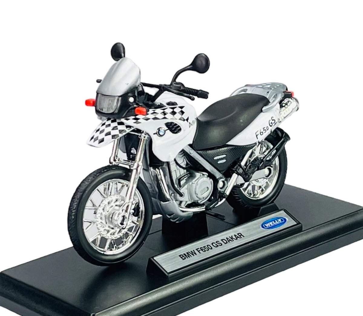 Welly BMW F650 GS Dakar auto 1:18 met standaard - wit