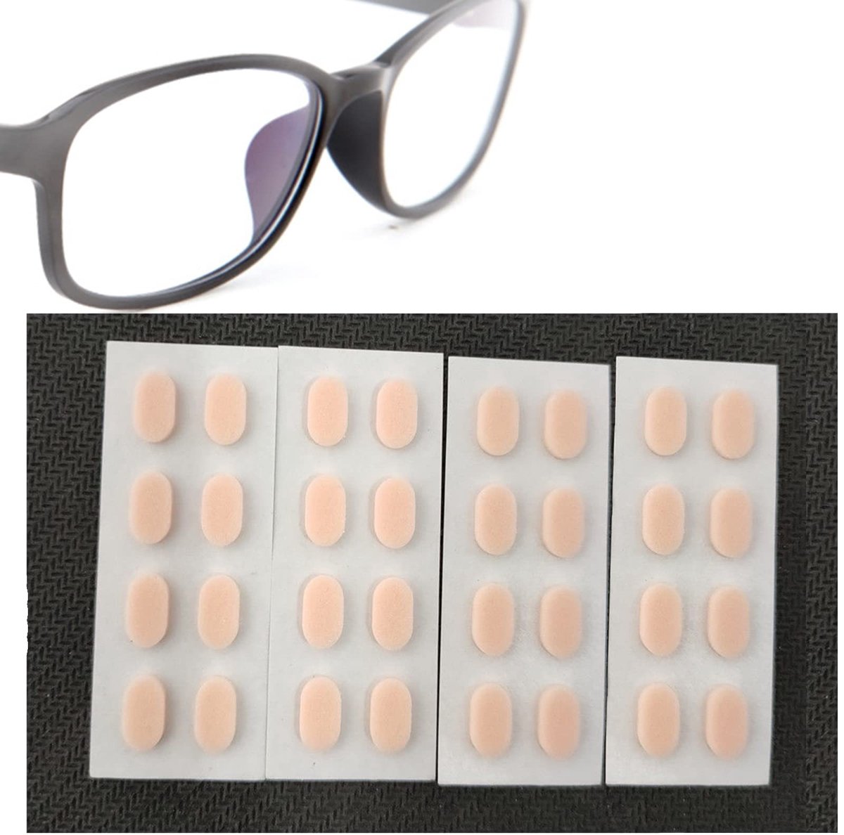 Dailygoods- Neuspads Siliconen - Zelfklevend - Antislip - 16 Paar - Zacht Schuim - Dikte 1 mm - Brillenpads