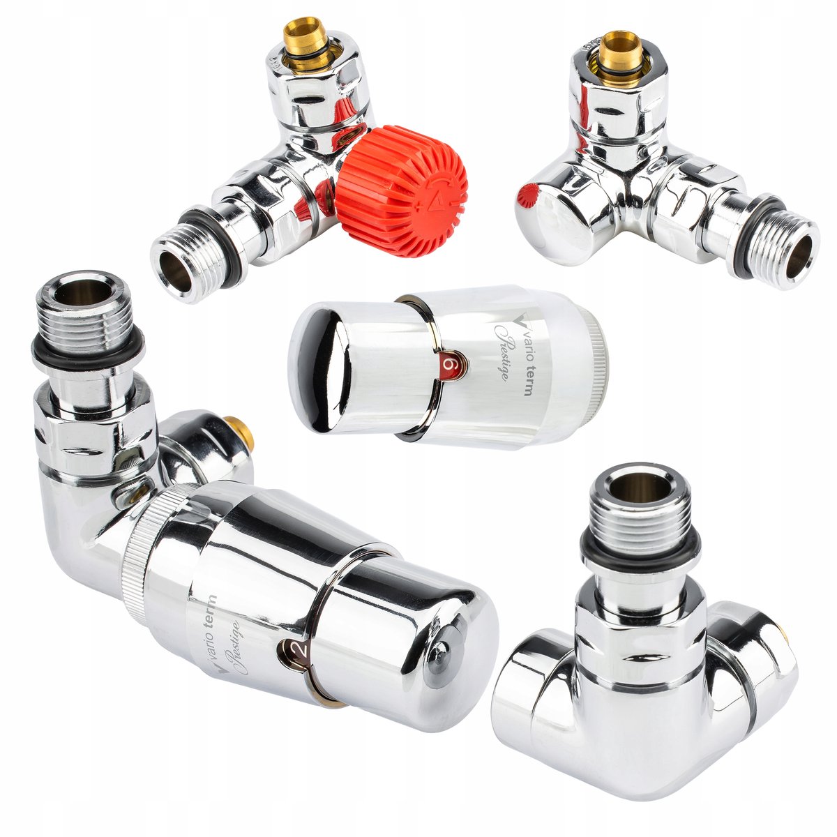 Thermostatische Set Badkamer Chroom Links PEX Vario-Term
