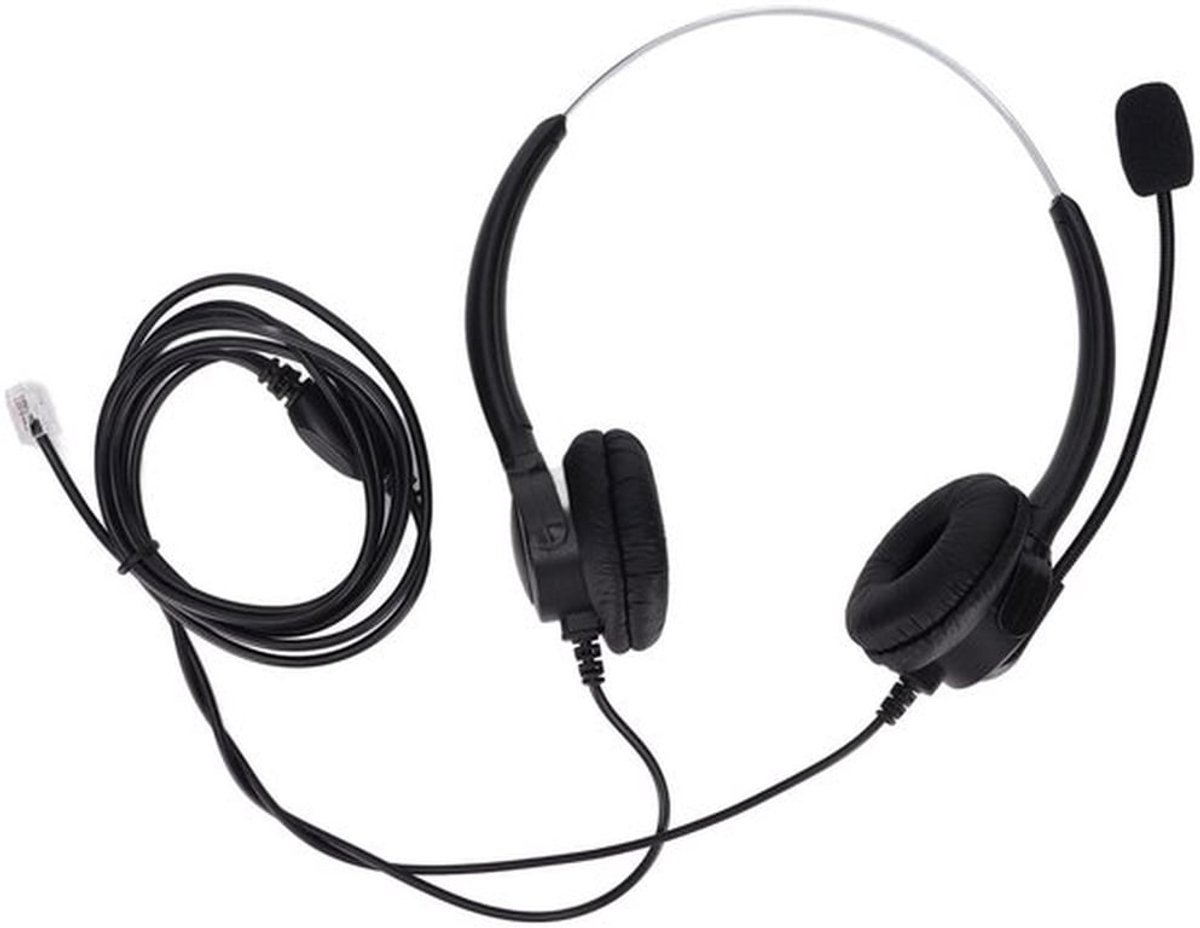 - USB-headsets met Microfoon - RJ9 Bedrade Telefoonhoofdtelefoon - Ruisonderdrukking - Geschikt voor Callcenter - Binauraal - Ideaal voor K...