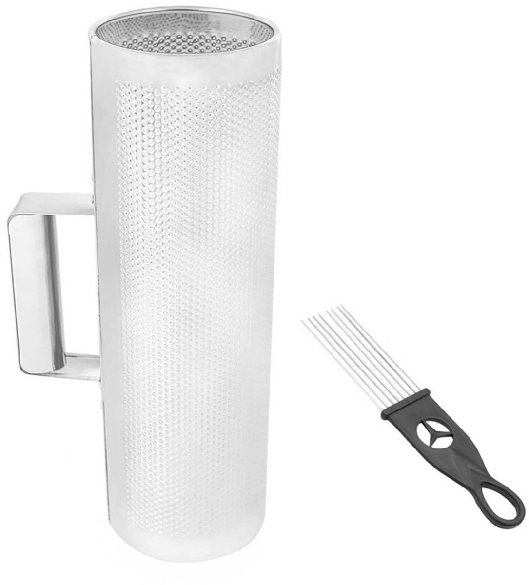 Dailygoods- Guiro Duurzaam Roestvrij Staal - Percussie-instrument - Muzikaal - Professioneel - Amateuroptreden - Inclusief Schraper