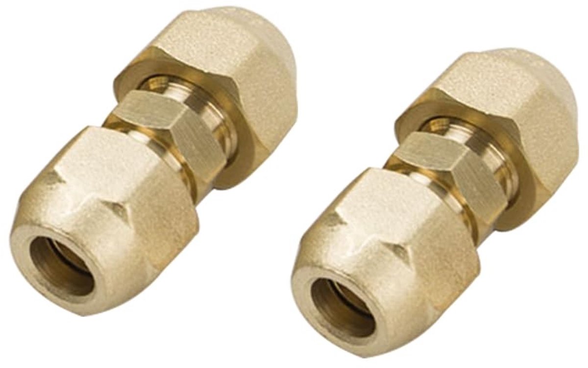 Dailygoods- Nippel Dubbel - Schroefdraadfitting - Messing - Verlenging Buis - Sanitair - Roestbestendig - Fitting