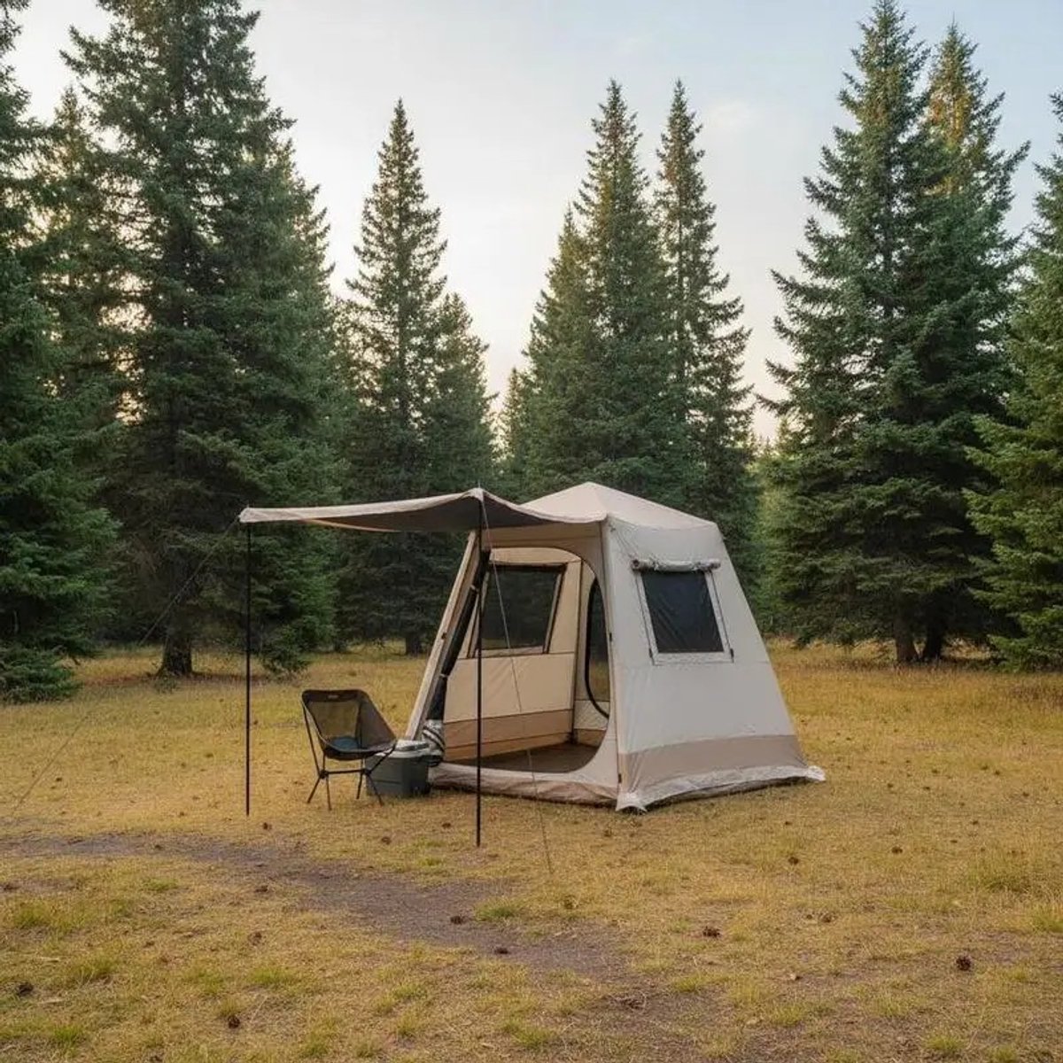 Dailygoods Instant opzetbare kampeertent met automatische opstelling, 1 minuut opzetten, dubbele dakconstructie, dubbele