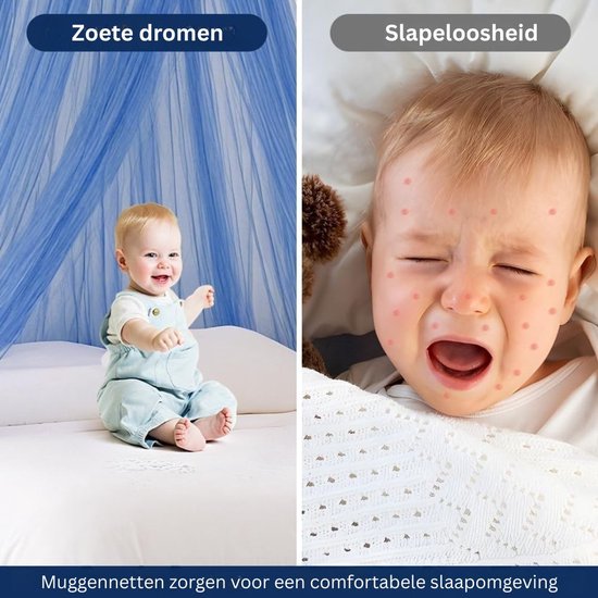 CLVP® Klamboe 1 Persoons - Muggennet - Muskietennet Baby - Blauw — afbeelding 2