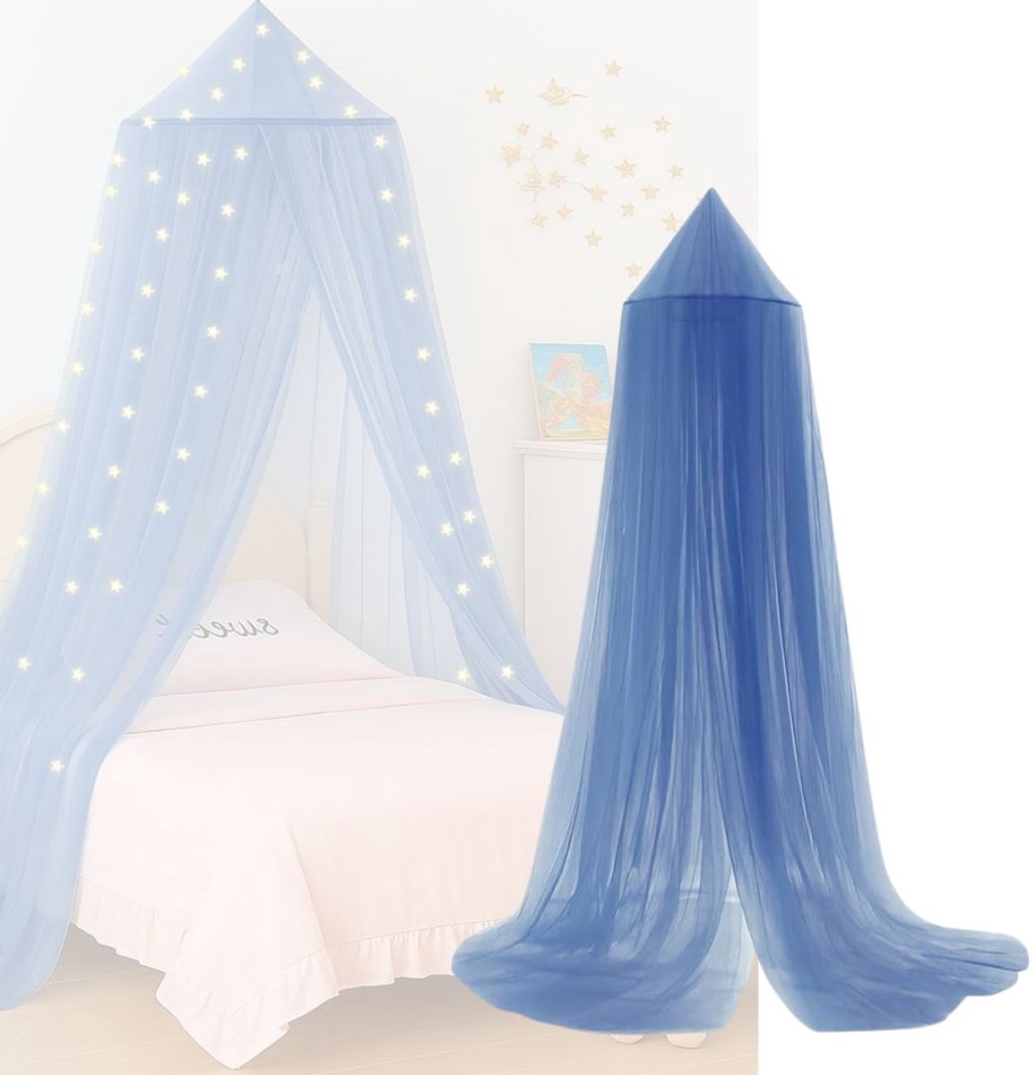 CLVP® Klamboe 1 Persoons - Muggennet - Muskietennet Baby - Blauw