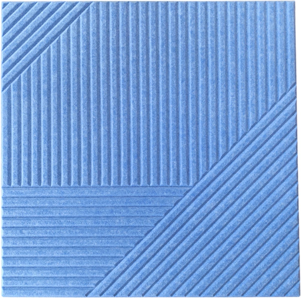 IVOL Akoestisch wandpaneel - 5 stuks - 60x60cm - Vilt - Geometrisch motief Blauw - Wandpanelen