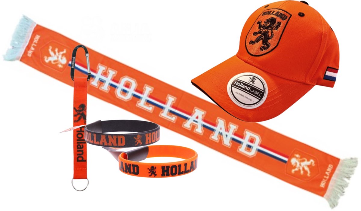 Oranje pet - Supporters pakket - Oranje sjaal - WK 2026 - Nederlands elftal - Hollandse cadeautjes