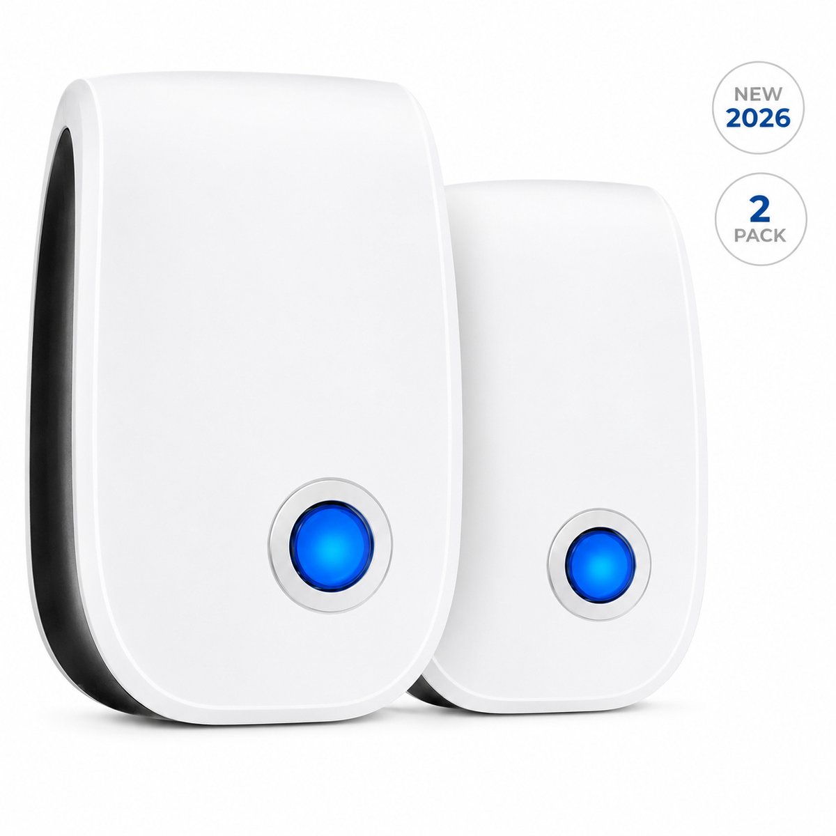 2PACK Ultrasone Muggenverjager - Elektrisch & Diervriendelijk - Muggenstekker- Ultrasone Muizenverjager - Pest Control - Ongediertebestrijding