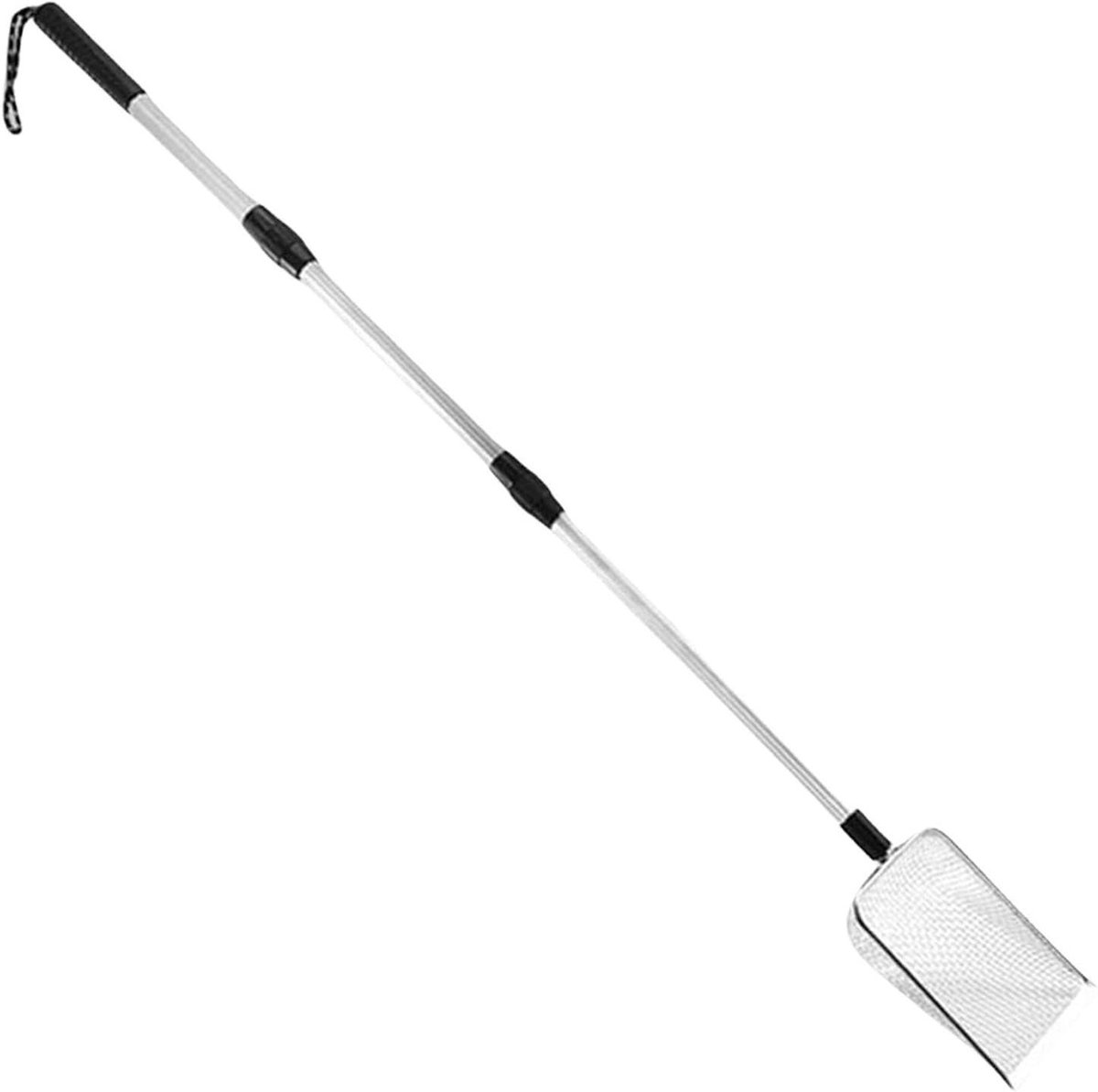 Lepel met zandzeef - Strandzeef gereedschap - Strand ontdekking - Verstelbare steel - 56 tot 104 cm - Zilver