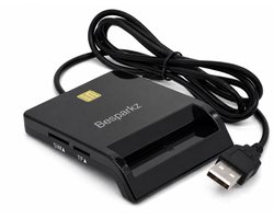 BeSparkz kaartlezer identiteitskaart belgie - SD & eID Kaartlezer USB A & C - ID Kaartlezer Belgie - ID Card Reader