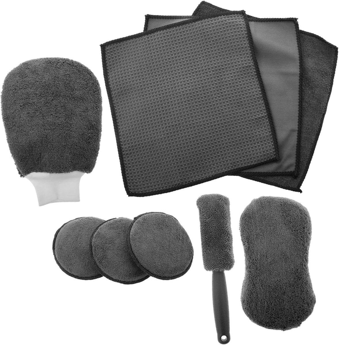 Detailing Reinigingskit - Autowas Set - Grondige Reiniging - Innovatieve Wielborstel - 20x12x5CM - Grijs
