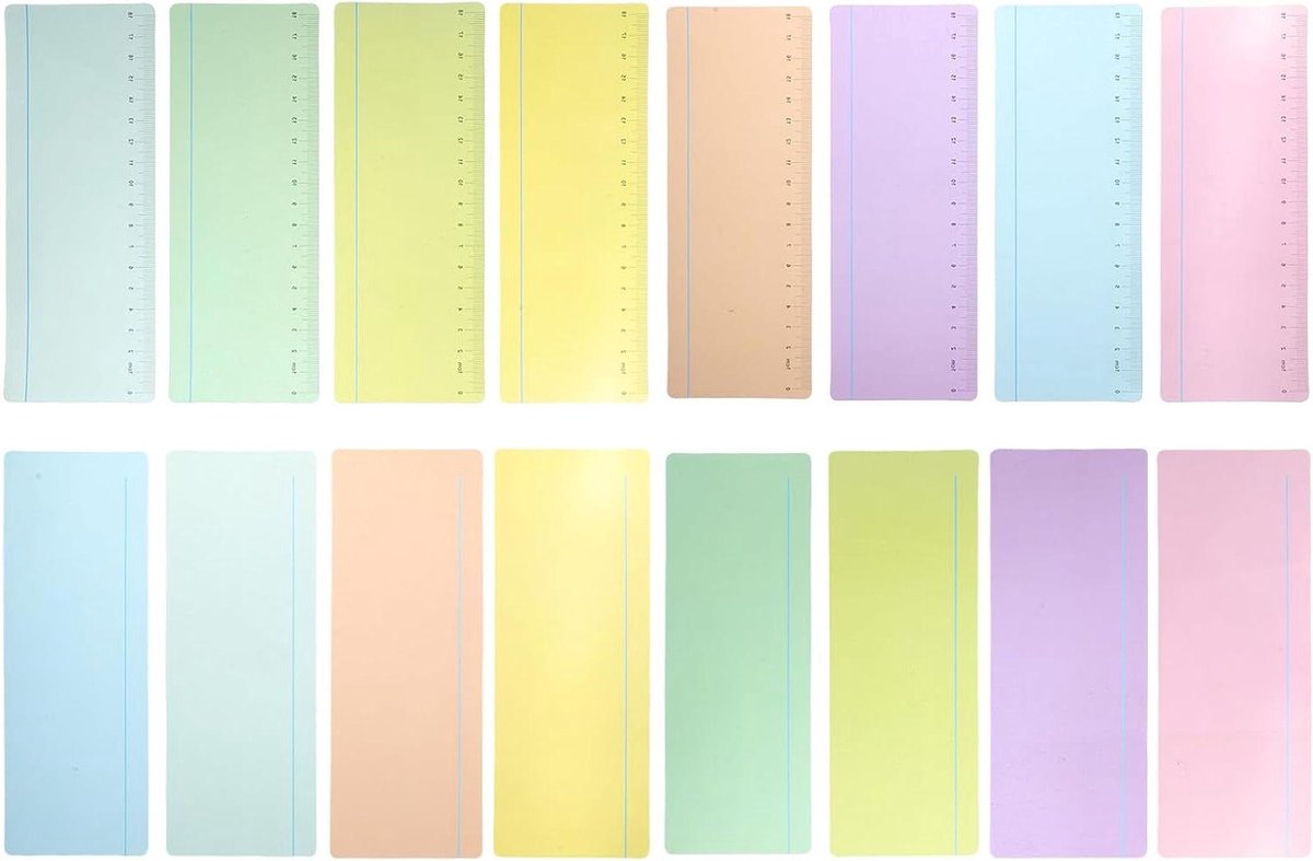 Leesstroken Set - Leesgidsen - Focus Verbeteren - Dyslexie Vriendelijk - 16 Stuks - Multicolor
