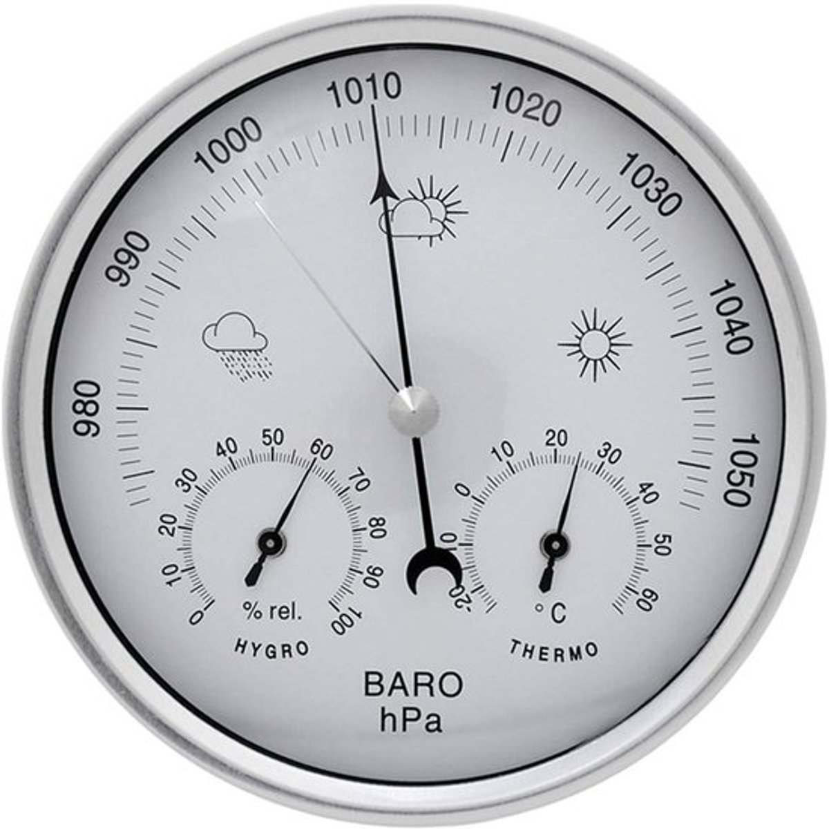 Allecto - Analoge Barometerhermometer Hygrometer - 3 in 1 Weerstation