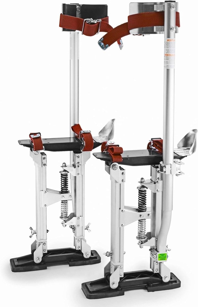 Verstelbare Stelten - Gipsplaat Hulpmiddel - Klus Klussen - Toolless Hoogteverstelling - 38-58 cm - Zilver