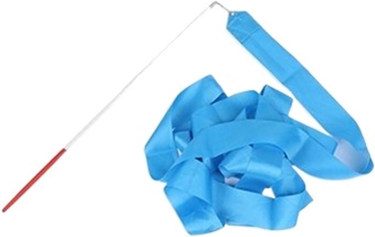 Danslinten met Stok - Gymnastiek Lint - Artistieke Gymnastiek - Duurzaam Glasvezel - 4 Meter - Regenboog