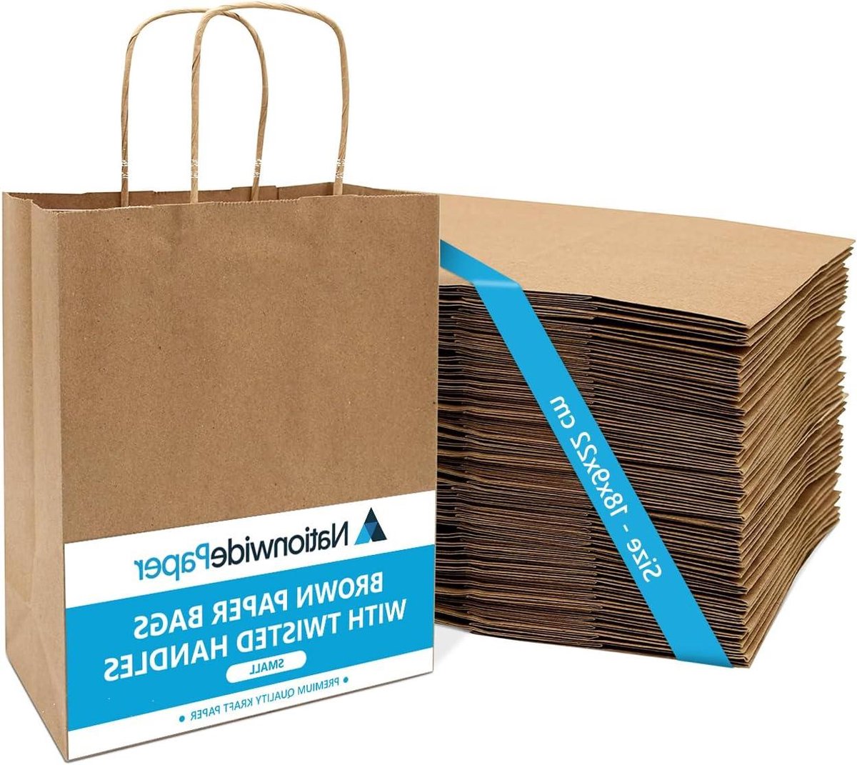 Papieren zakken - Feestzakjes cadeau - Kleine geschenken verpakken - Platte stevige bodem - 200 stuks - Bruin