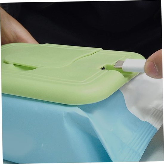 Baby Wipes Dispenser - Vochtig Doekjes Houder - Warm Doekjes Houden - Constante Temperatuur - 175 Gram - Groen — afbeelding 2