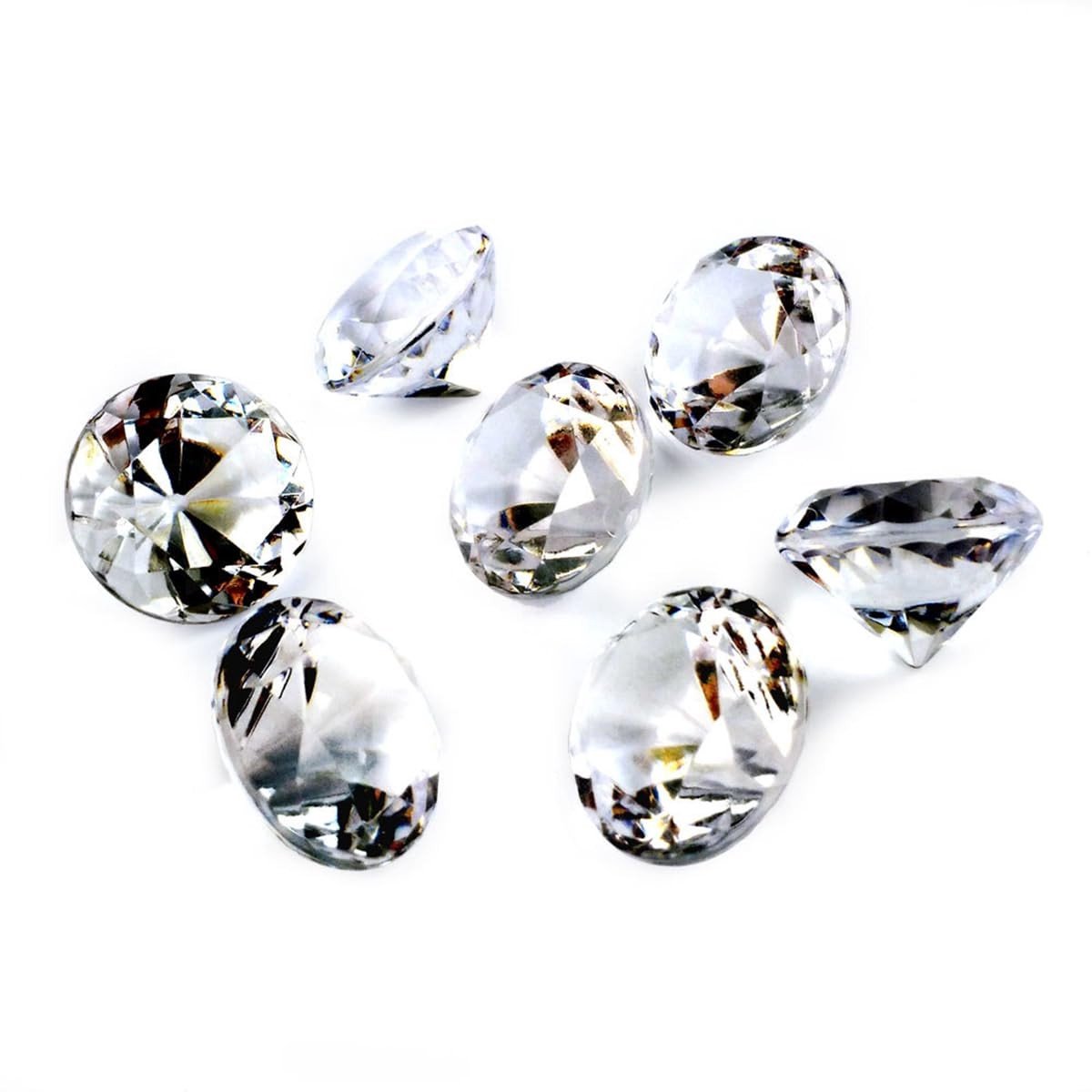 Dailygoods- Decoratiediamanten 30 stuks - Kristalglas - Transparante Diamanten - Bruiloftsdecoraties - Feestdecoraties - Tafeldecoraties - Luxe Glans - Kunstdiamanten