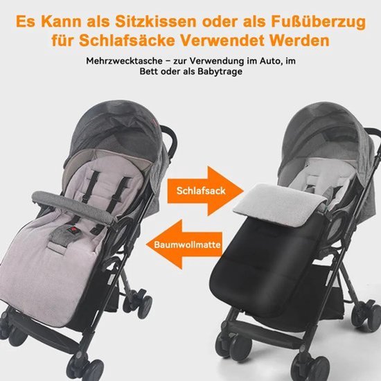 Voetenhoezen voor kinderwagens, warme winterslaapzakken, water- en winddichte, verdikte universele voetenhoezen voor kinderwagens 80*38CM van Merkloos — afbeelding 5