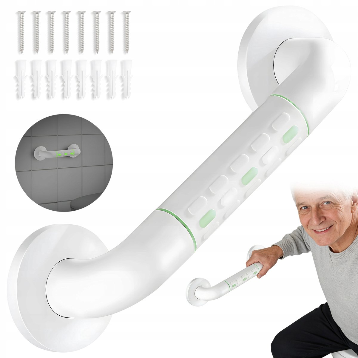 Douchegreep 30cm - Veiligheid & Stabiliteit voor Badkamer & Toilet