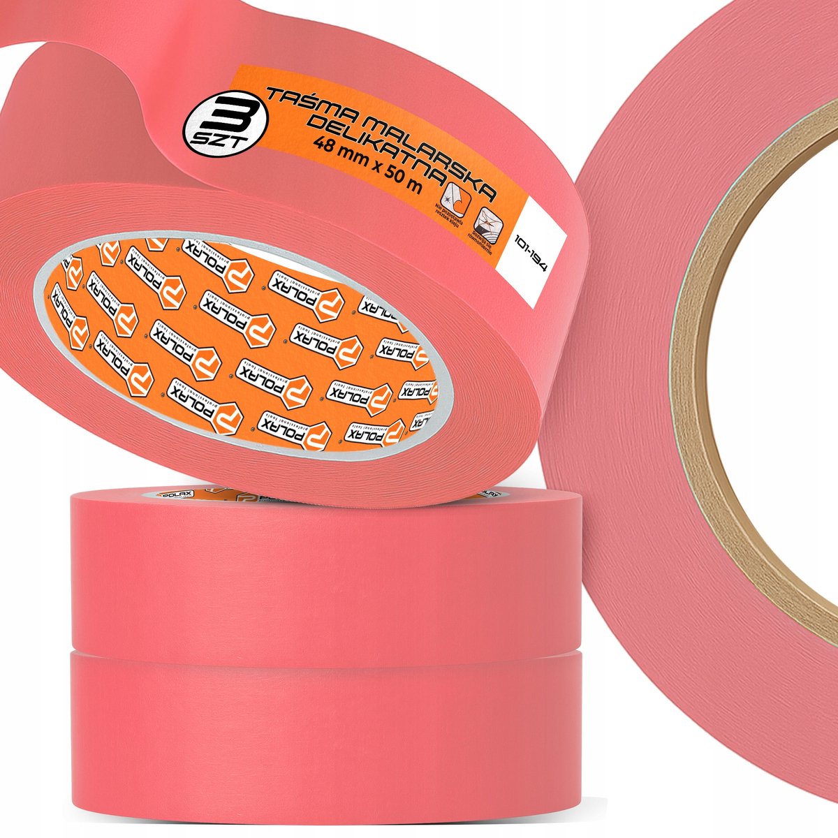 3x Delicate Schilder Tape 48mm x 50m - Washi Papier, Geen Resten