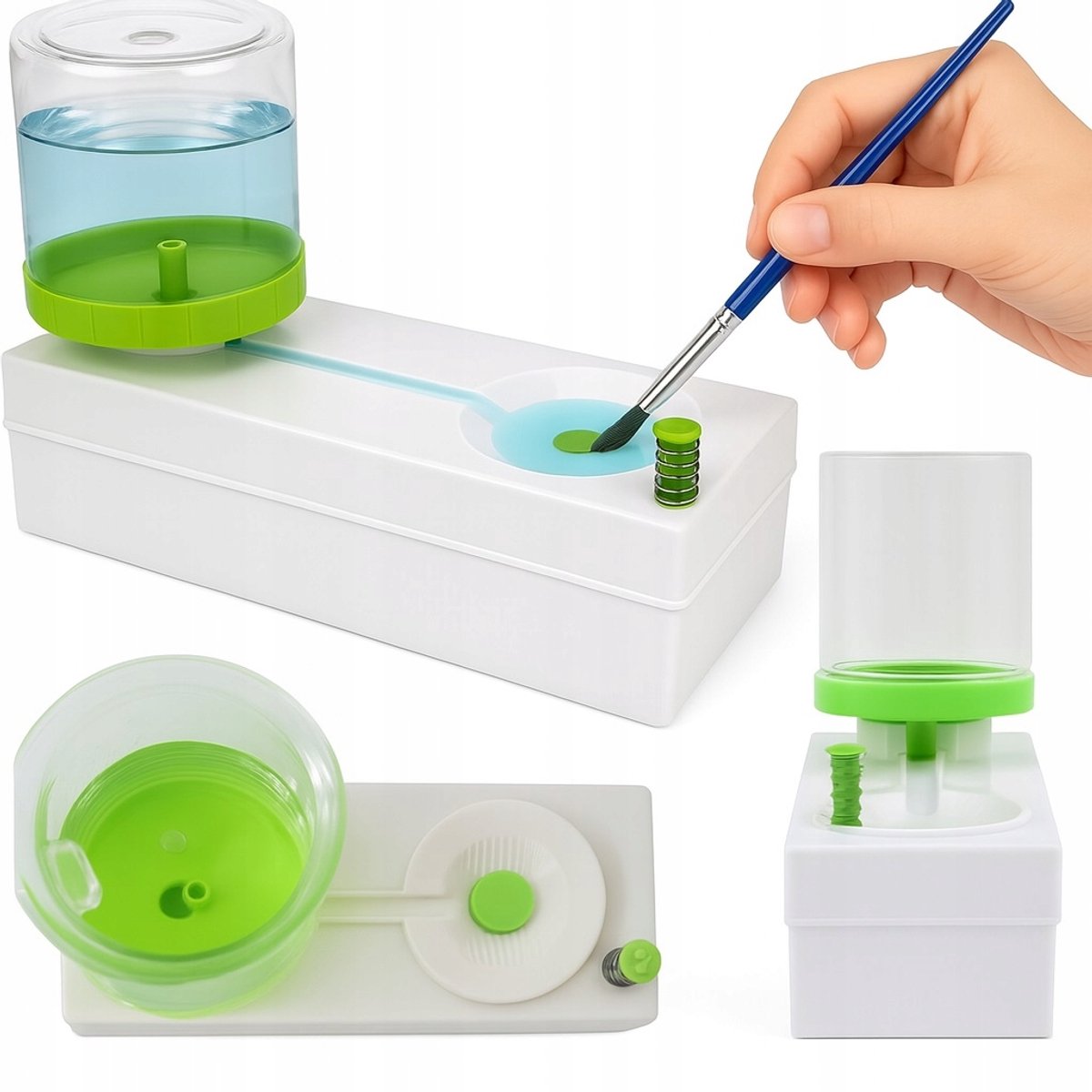 Penseelwasserbak met pomp, 250 ml - Ideaal voor waterverf