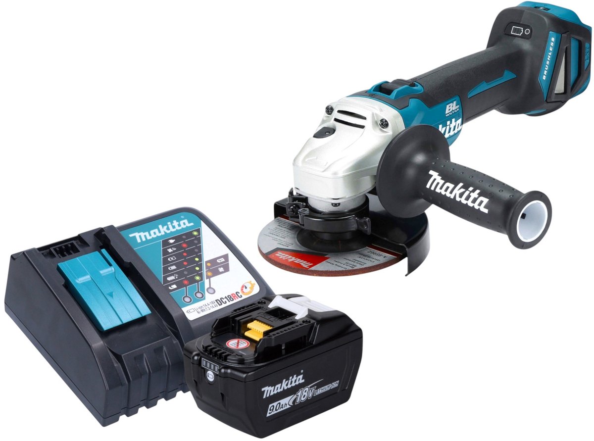 Makita DGA 511 Z Accu haakse slijper 18 V 125 mm Brushless Solo - zonder accu, zonder lader