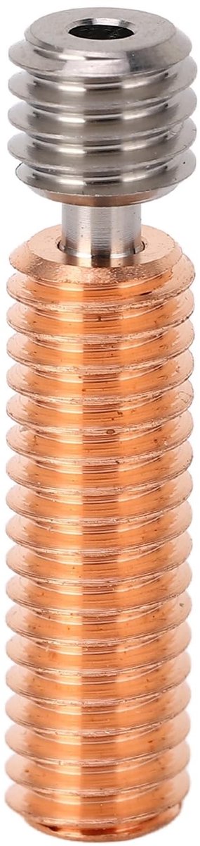 Dailygoods - V5 Hotend Heatbreak - Upgrade voor 3D-printers - Verbeterd Bimetaal Hittebreuk - Ideaal voor Filament - Ti-legering en Koperen Keelmondst...