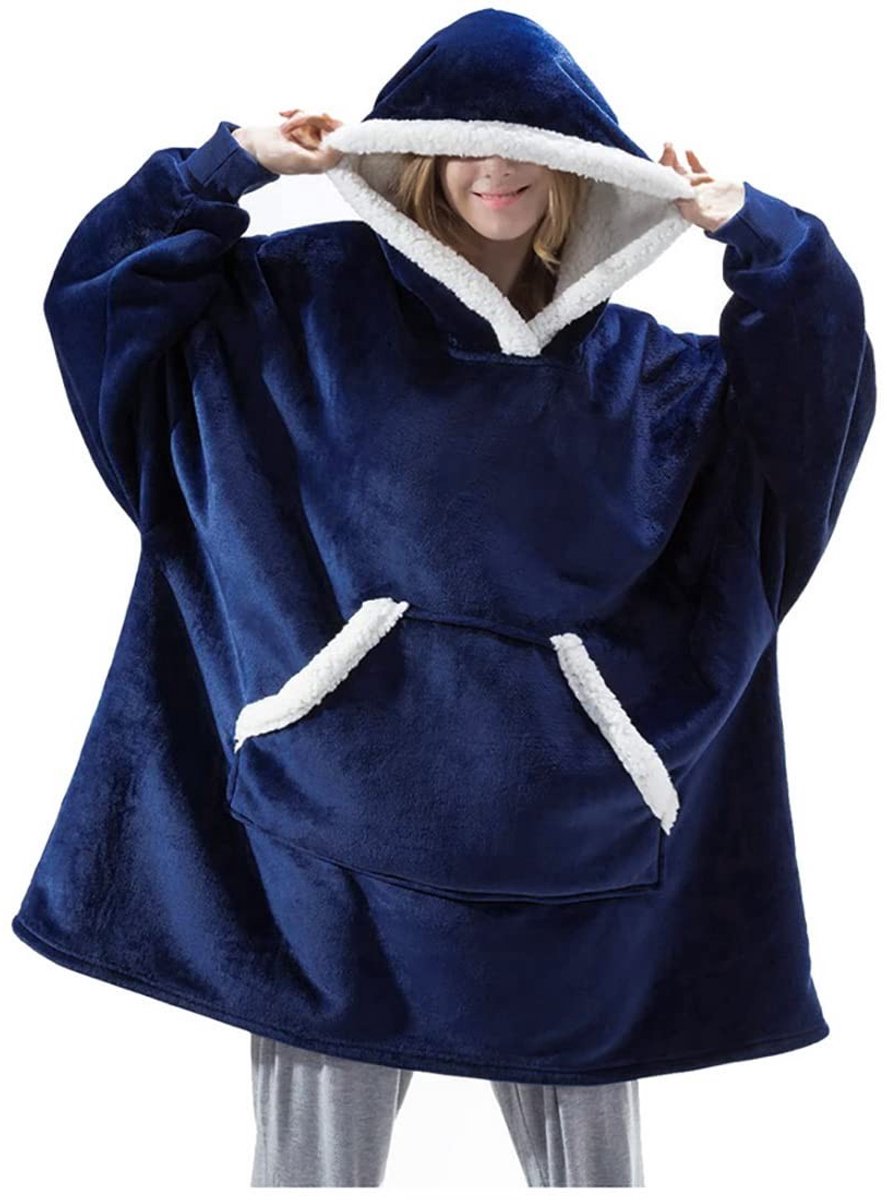 Dailygoods- Deken Oversized - Hoodie - Draagbaar - Zacht - Warme - Geschikt voor volwassenen, heren, dames, tieners
