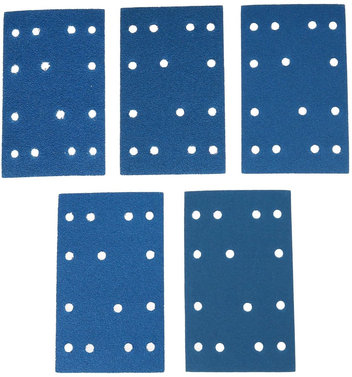 Dailygoods- Schuurvellen 50 stuks - Waterdicht - 80x133mm - Diverse korrels 60/80/100/120/180 - Blauw aluminiumoxide - Geschikt voor nat en droog gebruik - Schuurpapier