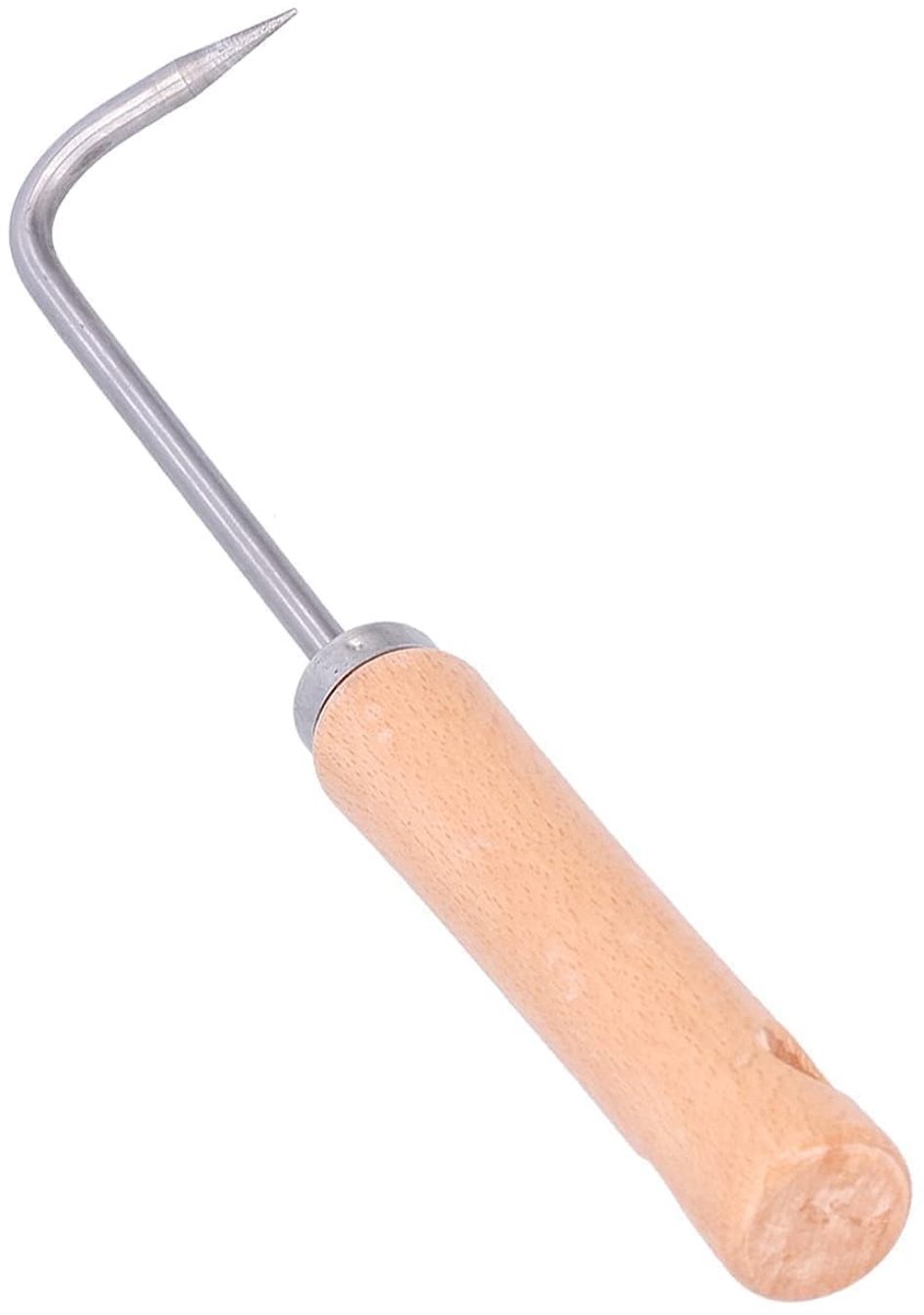 Dailygoods- Wortelplukhark - Ergonomisch houten handvat - Mangaanstalen tuingereedschap - Tuingereedschapset - Tuingereedschap opbergen - Ideaal voor landschapsarchitectuur