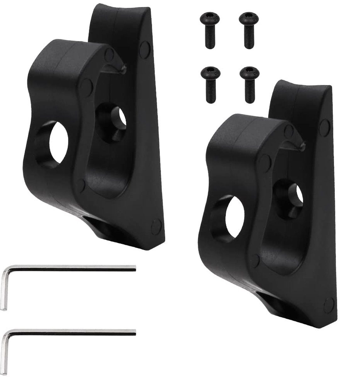 Dailygoods - multifunctionele haak - elektrische scooteraccessoires - zwart - handig voor helmen en tassen - 2 stuks - geschikt voor M365 en M187